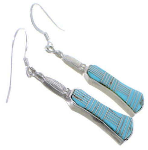 Turquoise Southwestern Silver Earrings EX43469